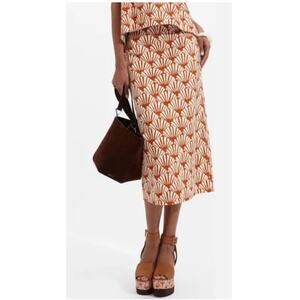 La DoubleJ Cotton Pencil Skirt in Ventaglio Size Medium NWT